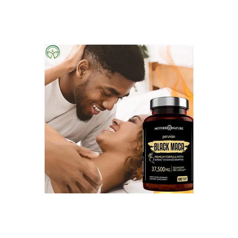 Mother Nature Maca Negra 50:1 37,500 Mg, 180 Cápsulas