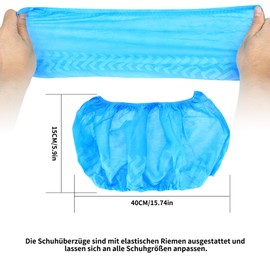 Pack of 60 Waterproof Shoe Covers, Shoe Covers Shoes, Overshoes, Non-Slip Covers for Shoes, Reusable Overshoes for Laboratory, Household, Crafts (One Size)