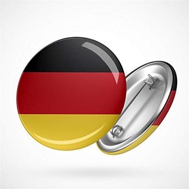 Hellweg Druckerei Button Badge Germany Flag Europe Flag Badge Gift Idea Badge Pin, Metal
