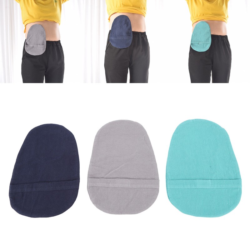 3pcs Ostomy Bag Cover Washable Detachable Dust Proof Mixed Colors