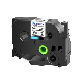 USUPERINK 30PK Compatible for Brother P-Touch TZe-S251 TZ-S251 TZe-251 TZ-251 Black on White 24mm 1 inch 0.94'' x 26.2ft Extra Strength Label Tape for PT-D600 2730 E500 P700 P750W Label Maker