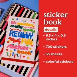 ban.do Sticker Book with Over 700 Assorted Stickers, 35 Sticker Sheets with Fun Stickers, Colorful Sticker Pack with Aesthetic Stickers for Scrapbooking Planners or Journals (Issue 10)
