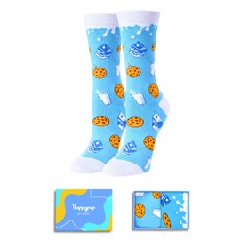 HAPPYPOP Funny Cookie Socks For Women Milk Socks Baker Socks, Cookie Gifts For Cookie Lovers Baking Gifts