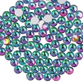 BEADSLAND - Diamantes de imitación de cristal con parte trasera plana, gemas redondas, Verde Volcán (4.6-4.8mm) SS20/1440 piezas