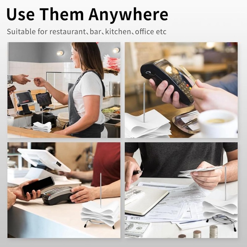 AILIMIAO Ticket Stabber for Restaurant, 3PCS Ticket Receipt Holder Check