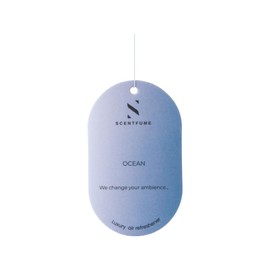 Scentfume Luxury Air Freshener for Cars & Homes, Long-Lasting Signature Scents, Hanging Sachets - Ocean, Jasmine, Lime & Sandalwood - Premium Aroma Oils, (Ocean Air Refreshener)