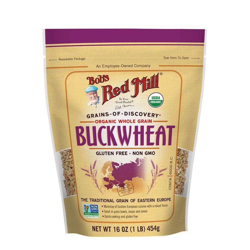 Bob's Red Mill Organic Gluten Free Buckwheat Groats, 16oz (Pack