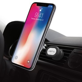 Kenu Airframe Magnetic Phone Car Mount for Air Vent - Portable Mobile Holder - 360 Degree Rotation - 6 Powerful Magnets with 1 Reusable Steel Plate - Use with Latest iPhones, Samsungs, and Androids