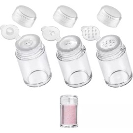 ZGGAZCA 3Pcs 파우더 병 미니 글리터 셰이커 용기 여행용 사이즈 3 스타일 느슨한 메이크업 디포팅 키트 빈 ZGGAZCA 3Pcs Powder Bottle Mini Glitter Shaker Container Travel Size 3 Styles Loose Makeup Depotting Kit Empty