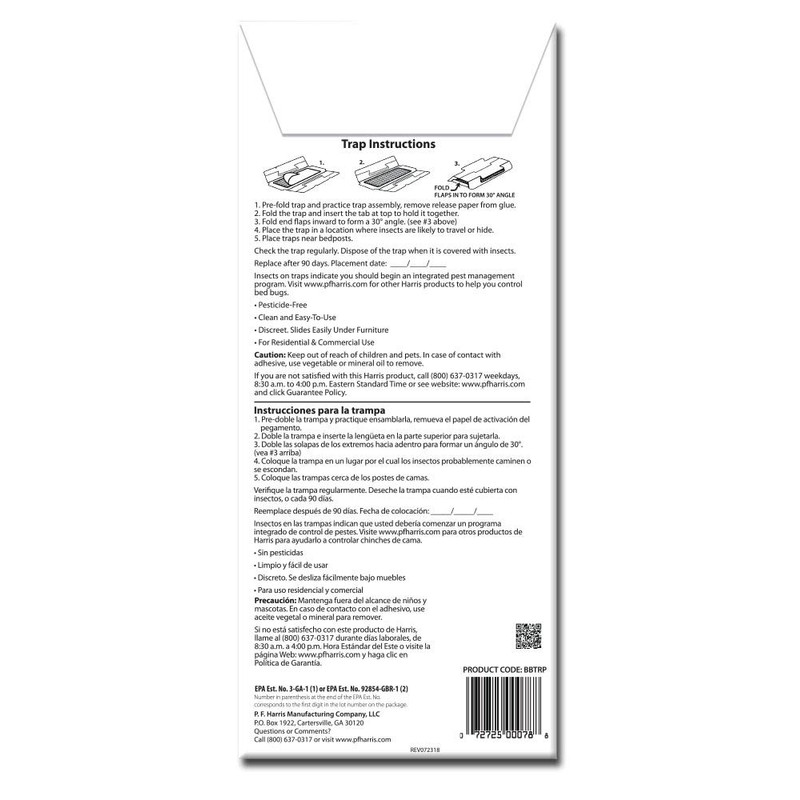 Harris Bed Bug Early Detection Glue Traps (4/Pack)