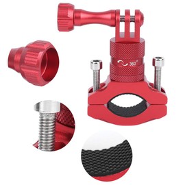 Tbest Soporte para Cámara Bicicleta,Clip de Llavero Otros Accesorios de Cámara Deportiva para Cámara de Acción Soporte de Bicicleta de Aleación de Aluminio Soporte Fijo Abrazadera de Bicicleta
