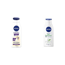 Nivea Crema Corporal Humectante Todo Tipo De Piel Protección Solar Fps 15, 400ml  Crema Corporal Refrescante con Aloe Vera para Piel Normal y Seca,...