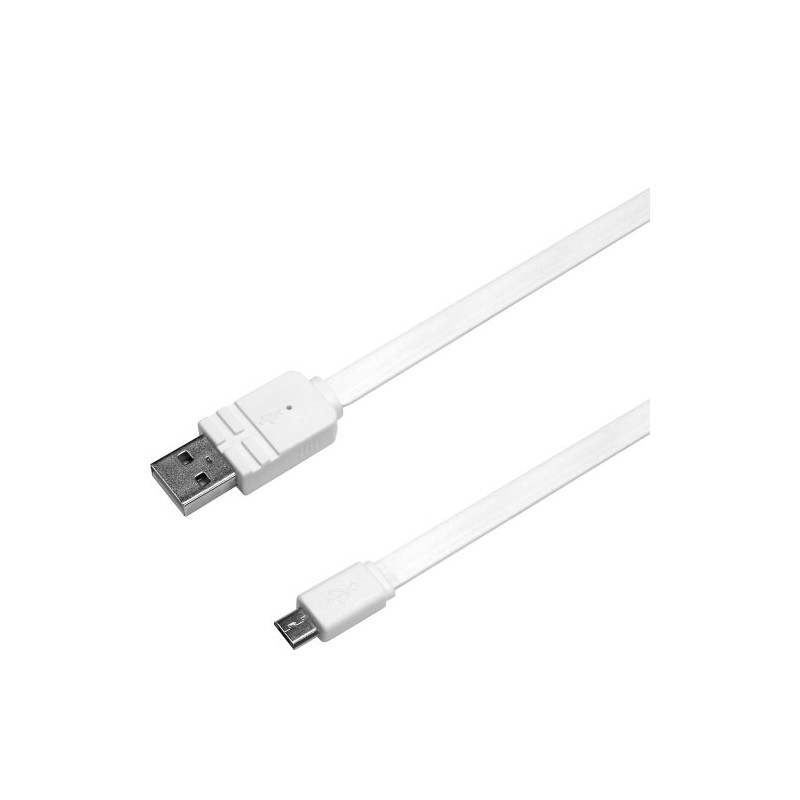CYBER ・ マイクロUSBフラットケーブル 1.2m ( PCH-2000 用) ホワイト