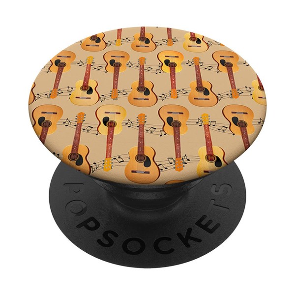 Classical Acoustic Guitars Music Notes PopSockets Swappable PopGrip