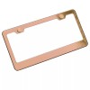 KA License Plate Frame Rose Gold Mirror Chrome Stainless Steel