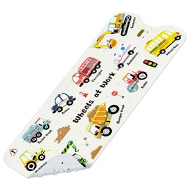 omedecal Baby Bath Mat for Tub, Non Slip Kids Bath Shower Mat, Excavator