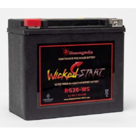 RG20-WS 500+ CCA's; Arctic Cat Snowmobile Battery fits (2017) M 8000 SE ES, M 8000 Sno Pro ES / (2015-2018) XF 8000 Cross County LTD, XF 8000 Crosstrek; ES20-BS, BTX20-BS, YTX20-BS