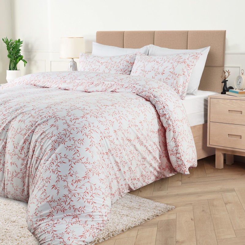Utopia Bedding Utopia Bedding Double Vines Coral Print Duvet Cover