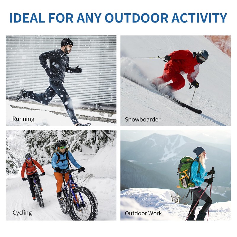 RooRuns Winter Gloves - Lightweight Touchscreen Thermal Gloves for Cycling,