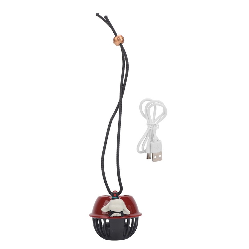 Hanging Neck Fan Leafless Cute Cartoon Design Quiet USB Rechargeable