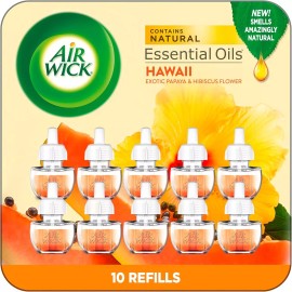 Air Wick Plug in Scented Oil Refill, 10ct, Hawaii, Air Freshener, Essential Oils