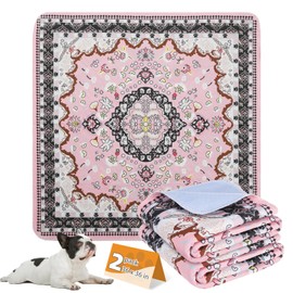 KOOLTAIL Washable Pee Pads for Dogs, 2 Packs 36*36in Reusable Super Absorbent Dog Whelping Training Pads, Crate Pads for Puppy Cages, Nonslip Waterproof Large Dog Mats for Floors Bed Playpen Sofa