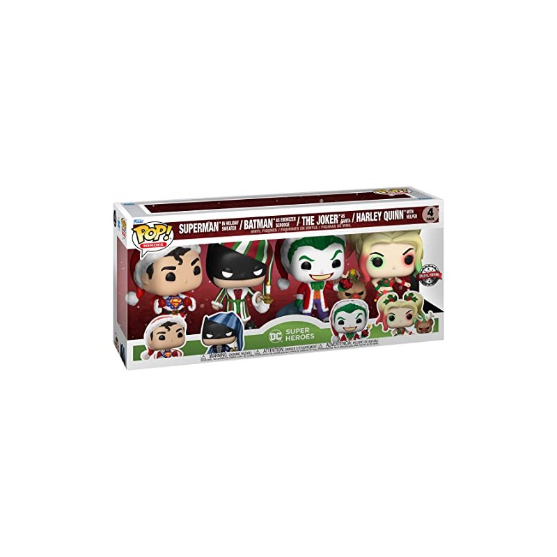 Funko! POP 4PK DC Holiday, FUN58577, Multicoloured