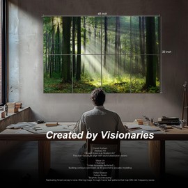 Mollywell Art Acoustic Panels, Sound Proofing, Wall Decoration, Suitable for Nature-Inspired Room Soundproofing & Vibrant Aesthetics (Forest Summer), 48x32x0.4 Inch