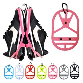Shoe Holster For Backpack with Clip Hanger. Footwear Holder with Clip for Sneakers, Cleats, Bowling, Soccer, Basket, Football. For Travel, Outdoors, Sports & Space Saving, Pink, XL, Practical and
