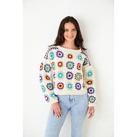 King Cole Ladies Double Knit Crochet Pattern Easy Jumper & Capped Sleeve Top (5944), Multicolor, 28'' - 54''