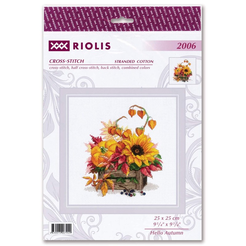 Riolis Cross Stitch Kit Hello Autumn Counted Pattern 25 x