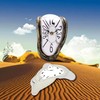 Lafocuse Melting Clock for Shelf, Salvador Dali Clock Silent Non-Ticking