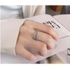 SUNYOBAO Women's Ring, Thick, Silver, One Size Fits Most, Cute,