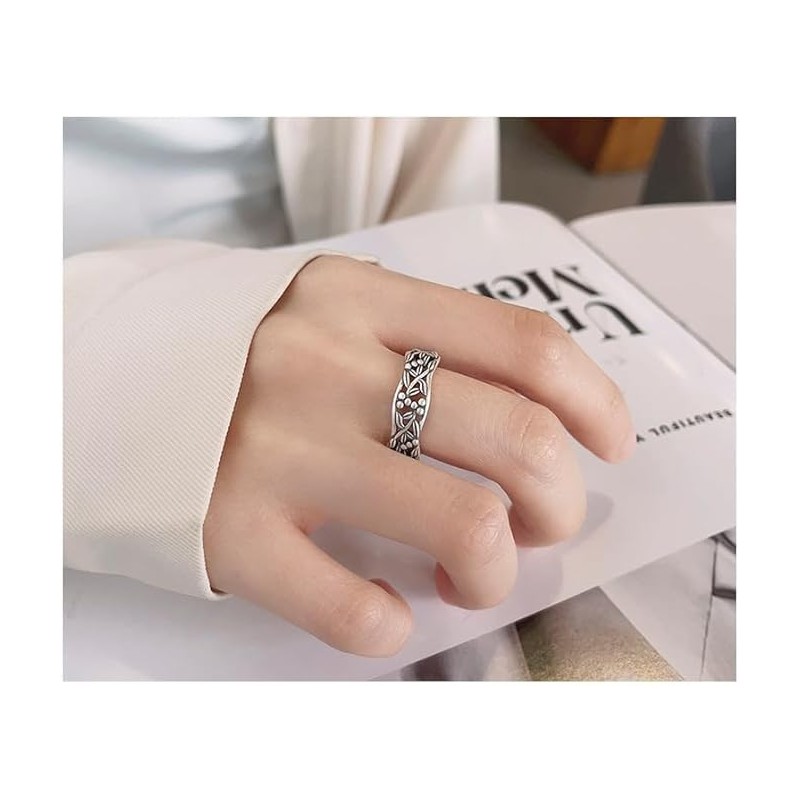SUNYOBAO Women's Ring, Thick, Silver, One Size Fits Most, Cute,