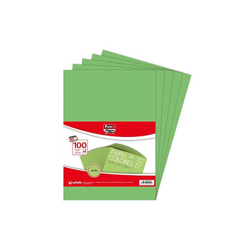 FIXO Paper 65009220 Pack of 100 Sheets 80 g Green