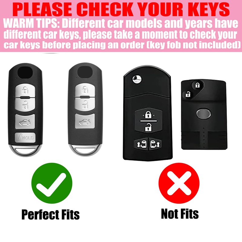 Key Fob Cover with Diamond Keychain for Women, Car Key