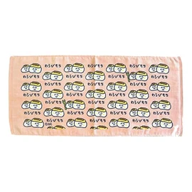 Warabimochi-san Face Towel, Printed Long Towel, Okaki Series