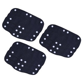 PATIKIL Hard Hat Sweat Band, 9 Pack Cotton Hard Hat Liner Sweatband Washable with Snap Button for Safety Helmet, Dark Blue