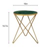 Modern Round Side Table, End Table with Marble Effect Top