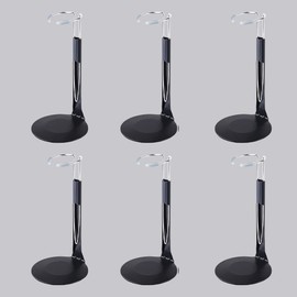 UCanaan 6 Pcs Doll Stand - Action Figure Stands with Expandable Waist Wire for 8"-14" Dolls doll stands for 8 to 12inch dolls Suitable for 1/6 Dolls Accessories，action figure stand-Black