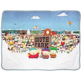 South Park Blanket Throw Blanket - Community Group Shot Fuzzy Soft Fleece Throw Blanket for Bed or Couch 46" X 60"