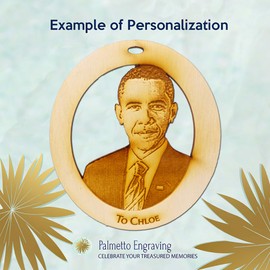President Barack Obama Ornament | Obama Commemorative Ornament | Historical Christmas Decorations | 44th President Ornament