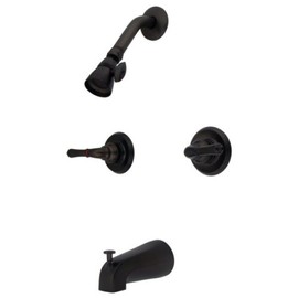 Kingston Brass KB245 Magellan Tub and Shower Faucet 2-Magellan Handles, Oil Rubbed Bronze