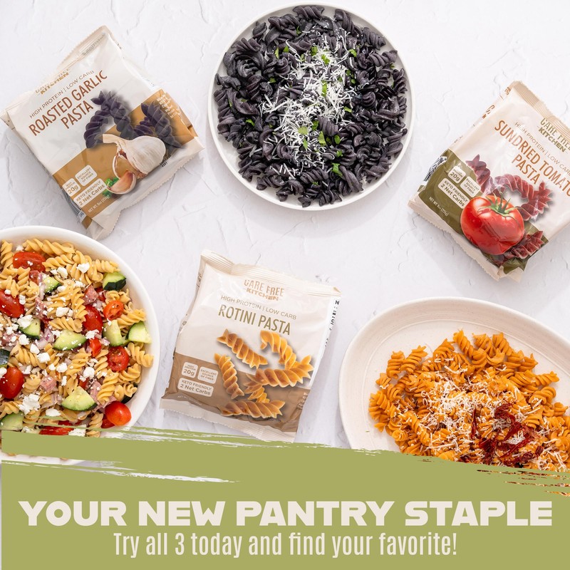 Care Free Kitchen Sundried Tomato Rotini Keto Pasta Noodles, 20g