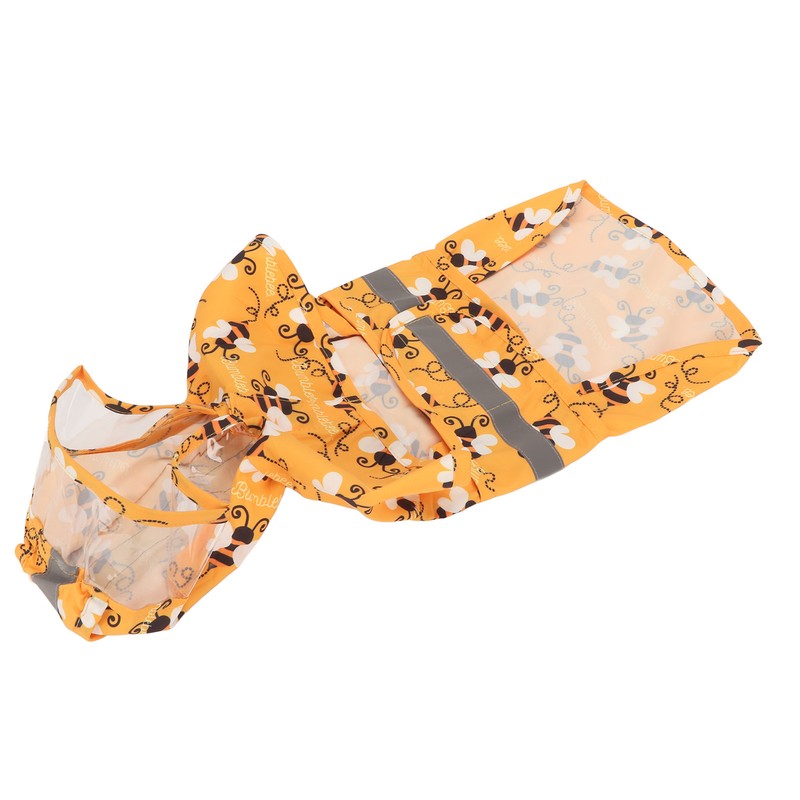 Dog Raincoat Reflective Breathable Lightweight Bee Pattern Puppy Rain Jacket