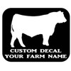 Custom Bull Decal Sticker 6" OS 266 cattle cow hereford