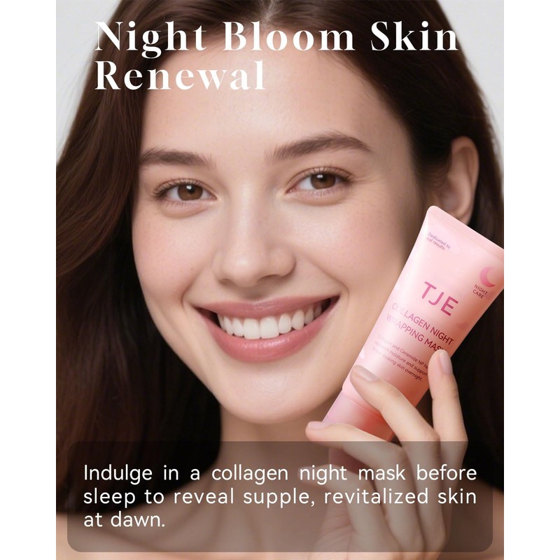 TJE Collagen Night Wrapping Mask, Collagen Peel Off Face Mask