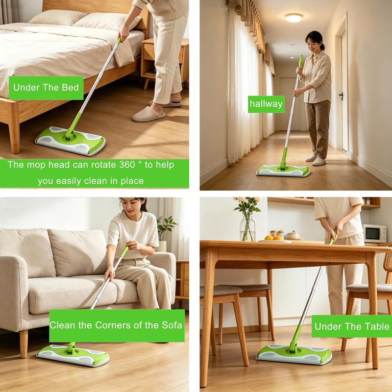Mop Handle Compatible with Swiffer, Detachable Extra Long Mop Handle