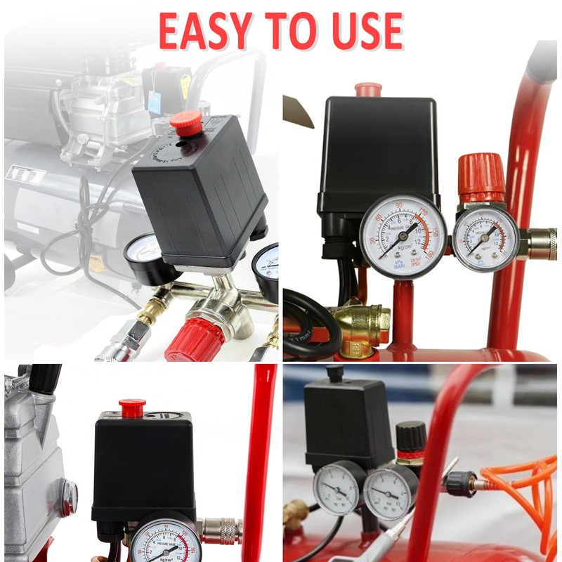 Wadoy Central Pneumatic Air Compressor Pressure Switch Control Valve Upgraded