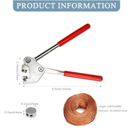 Meter Seal Secure Sealing Sets Lead Security Seals- Include Lead Beans(50pcs), Pliers, Copper Wire(328Ft/100M) - for Electricity/Water Meter Tamper Evident Lock